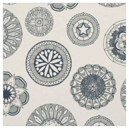 Mandala Cirque Spot Creme Stoff (Muster)