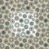 Mandala Cirque Spot Creme Stoff (Kachel)