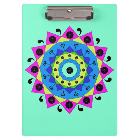 Mandala Clipboard Klemmbrett (Vorderseite)