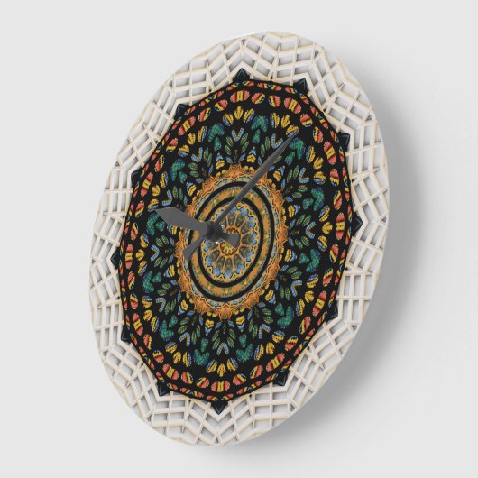 Mandala Clock Große Wanduhr (Winkel)