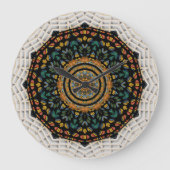 Mandala Clock Große Wanduhr (Vorderseite)