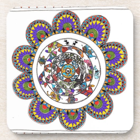mandala coasters getränkeuntersetzer (Vorderseite)