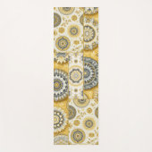 Mandala-Collage in Gelb Yogamatte (Vorderseite)
