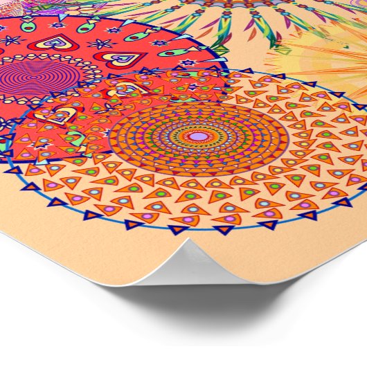 Mandala Collage Three Poster (Ecke)