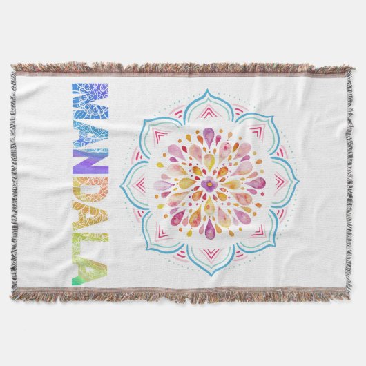 MANDALA COLORED LOTUS BLUME DECKE (Vorderseite)