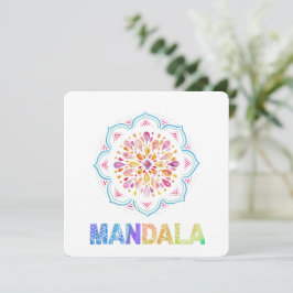 MANDALA COLORED LOTUS BLUME EINLADUNG