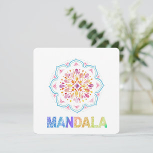 MANDALA COLORED LOTUS BLUME EINLADUNG
