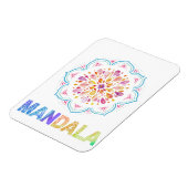 MANDALA COLORED LOTUS BLUME MAGNET (Linke Seite)