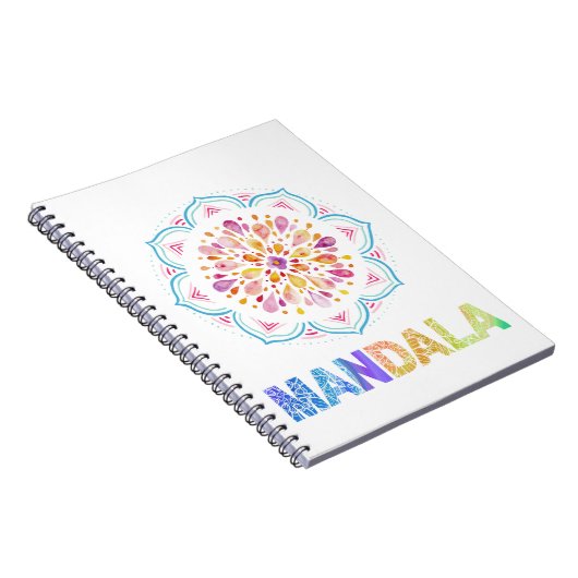 MANDALA COLORED LOTUS BLUME NOTIZBLOCK (Rechte Seite)