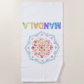 MANDALA COLORED LOTUS BLUME STRANDTUCH (Vorderseite)