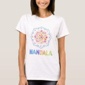MANDALA COLORED LOTUS BLUME T-Shirt (Vorderseite)