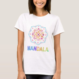MANDALA COLORED LOTUS BLUME T-Shirt