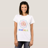 MANDALA COLORED LOTUS BLUME T-Shirt (Vorne ganz)