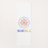 MANDALA COLORED LOTUS BLUME YOGAMATTE (Rückseite)