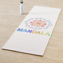 MANDALA COLORED LOTUS BLUME YOGAMATTE