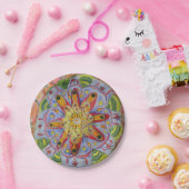 Mandala Colorful Art Custom Paper Teller 7 in (Party)