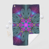 Mandala Colorful Strickendes Fraktal Kunst Kaleido Golfhandtuch (Insitu)