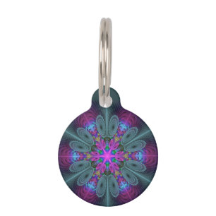 Mandala Colorful Strickendes Fraktal Kunst Kaleido Haustiermarke