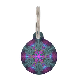 Mandala Colorful Strickendes Fraktal Kunst Kaleido Haustiermarke