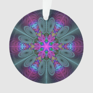 Mandala Colorful Strickendes Fraktal Kunst Kaleido Ornament