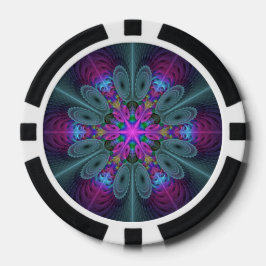Mandala Colorful Strickendes Fraktal Kunst Kaleido Pokerchips