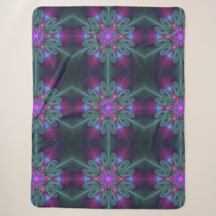 Mandala Colorful Strickendes Fraktal Kunst Kaleido Sherpadecke