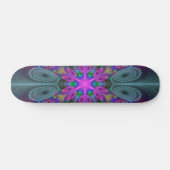 Mandala Colorful Strickendes Fraktal Kunst Kaleido Skateboard (Horizontal)