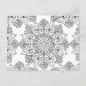 Mandala Coloring Floral Pattern Postkarte (Vorderseite)