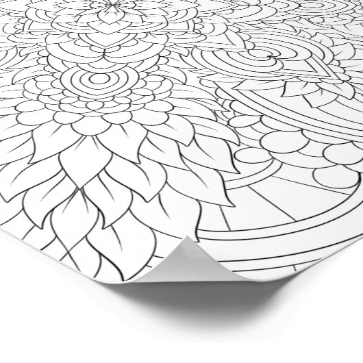 Mandala Coloring Poster (Ecke)
