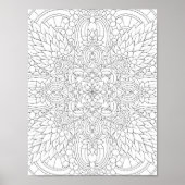 Mandala Coloring Poster (Vorne)
