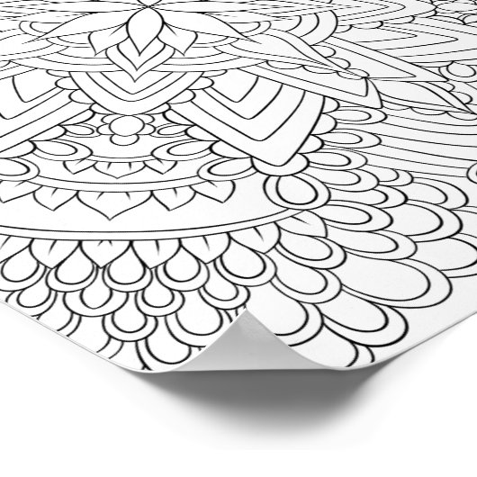 Mandala Coloring Poster (Ecke)