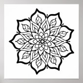 Mandala Coloring Poster – Sacred Geometry Wall Art (Vorne)