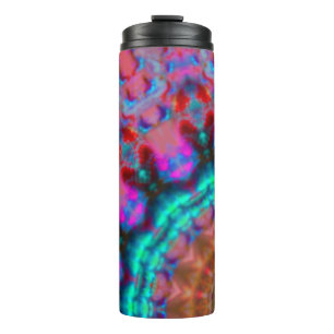 Mandala-colorpink-rot-blau-kaleidoskop rm thermosbecher