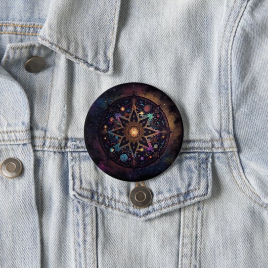 Mandala Cosmic Visionary Art Button (Beispiel)