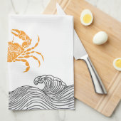 Mandala Crab Geschirrtuch (Viertel Falte)