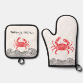 Mandala Crab Ofenhandschuh & Topflappen-Set (Vorderseite)