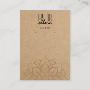 Mandala Craft Papier Ohrring-Display-Karte Visitenkarte
