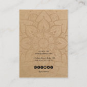 Mandala Craft Papier Ohrring-Display-Karte Visitenkarte (Rückseite)