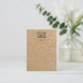 Mandala Craft Papier Ohrring-Display-Karte Visitenkarte (Stehend Vorderseite)
