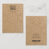 Mandala Craft Papier Ohrring-Display-Karte Visitenkarte (Vorne/Hinten)
