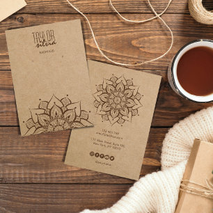 Mandala Craft Papier Ohrring-Display-Karte Visitenkarte