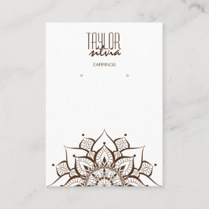 Mandala Craft Papier Ohrring-Display-Karte Visitenkarte