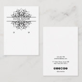 Mandala Craft Papier Ohrring-Display-Karte Visitenkarte (Vorne/Hinten)