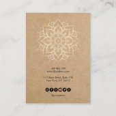 Mandala Craft Papier Ohrring-Display-Karte Visitenkarte (Rückseite)