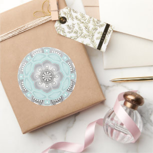 Mandala Creation, alle Punkte für eine 1 Runder Aufkleber