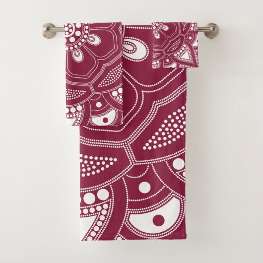 Mandala Creation, alle Punkte für eine 8 Badhandtuch Set (Insitu)