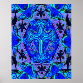 Mandala Cross von Amelia Carrie Poster
