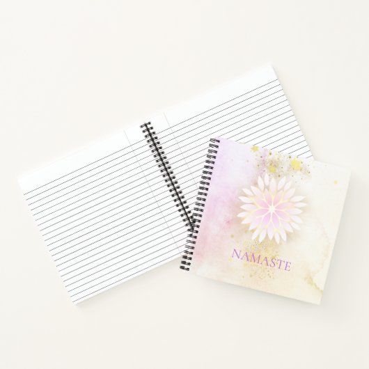 *~* Mandala Dahlia Pastel Lavender Peach AP2 Notizblock (Innenseite)