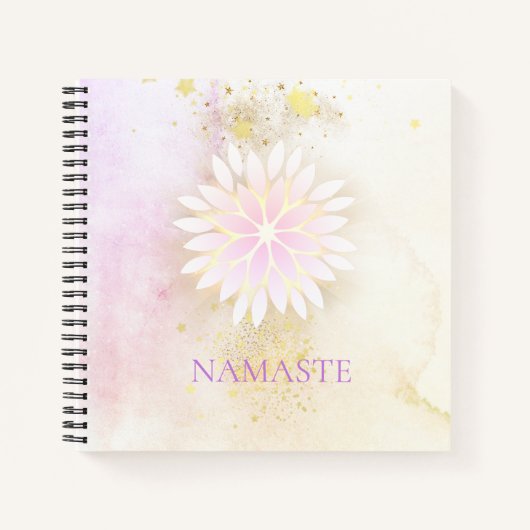 *~* Mandala Dahlia Pastel Lavender Peach AP2 Notizblock (Vorderseite)