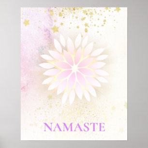 *~* Mandala Dahlia Pastel Lavender Peach AP2 Poster